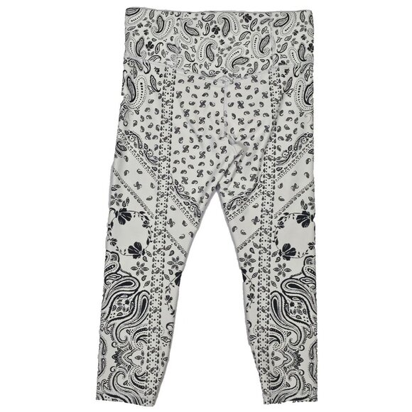 Athleta Elation Textured 7/8 Tight Large Shiraz Paisley Leggings High Rise - Picture 3 of 4